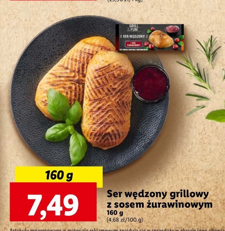 Serki wędzone z sosem żurawinowym Grill and fun promocja