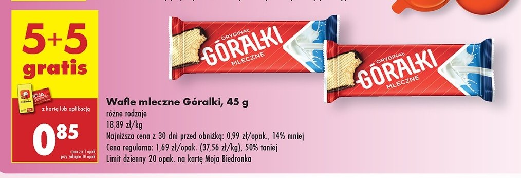 Wafelek mleczny G贸ralki promocja