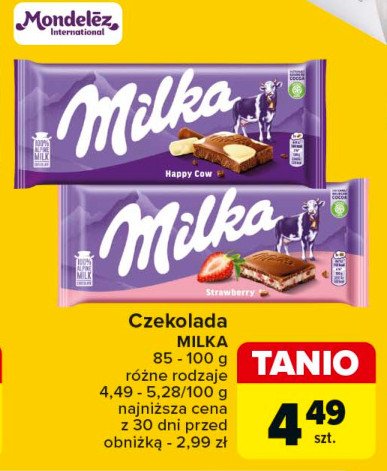 Czekolada strawberry yoghurt Milka promocja