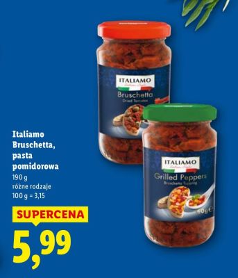 Pasta Italiamo Bruschetta pomidorowa promocja w Lidl