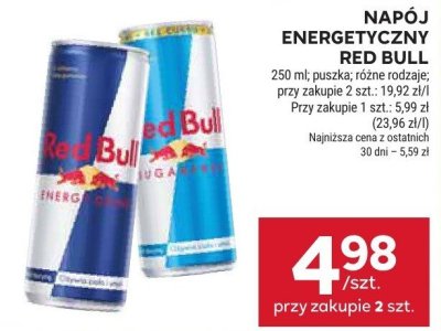 Napój energetyczny Red bull promocja w Stokrotka