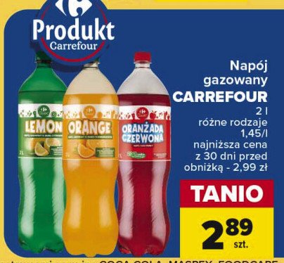 Napój cytrynowy Carrefour promocja