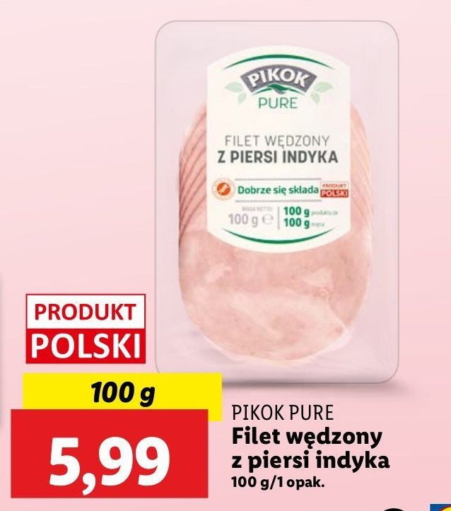 Filet z piersi indyka w plastrach Pikok pure promocja