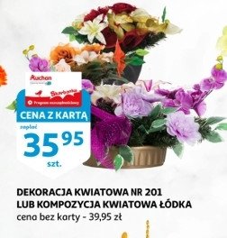Kompozycja kwiatowa łódka promocja