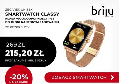 Zegarek Unisex Smartwatch CLASSY ZG-017300 złoty promocja w Briju