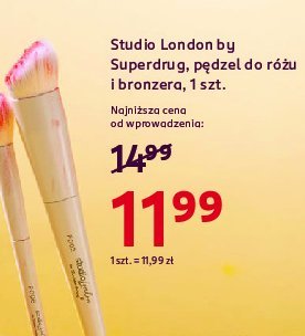 Pędzel do różu i bronzera Studio london by superdrug promocja