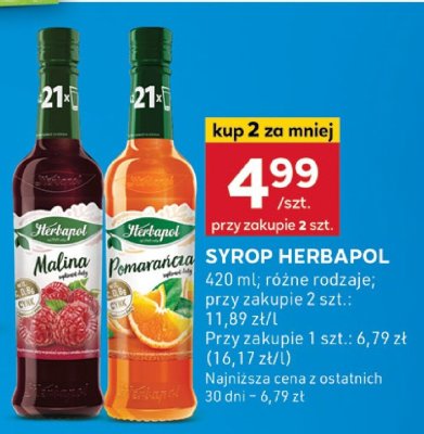 Syrop Herbapol Pomarańcza różne rodzaje promocja w Stokrotka