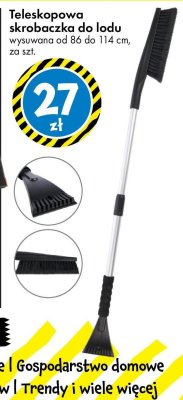 Teleskopowa skrobaczka do lodu wysuwana od 86 do 114 cm promocja w Tedi