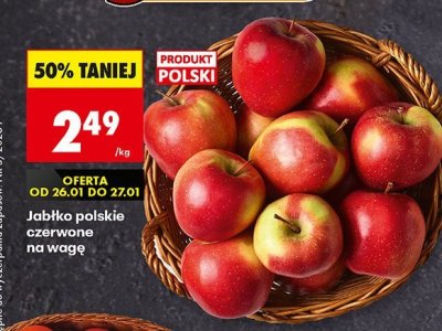 Jabłka polskie czerwone na wagę promocja w Biedronka