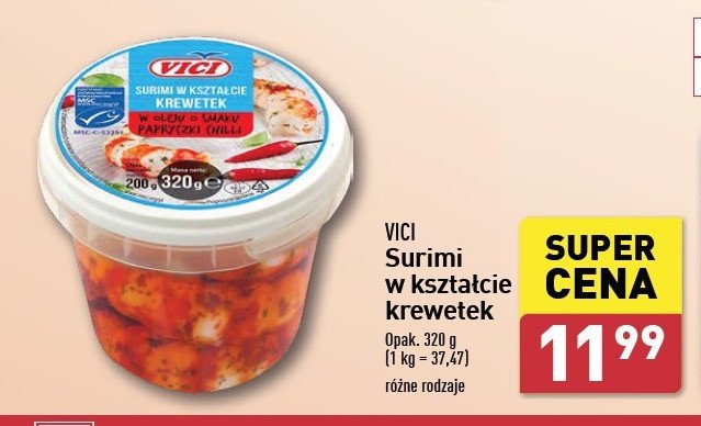 Surimi w oleju o smaku papryczki chilli Vici promocja