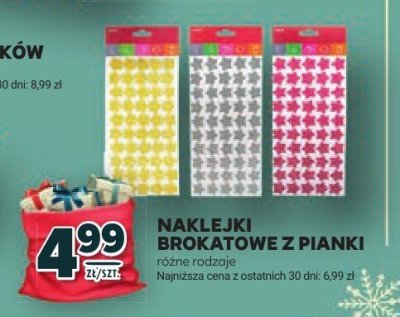 Naklejki brokatowe z pianki promocja w Stokrotka