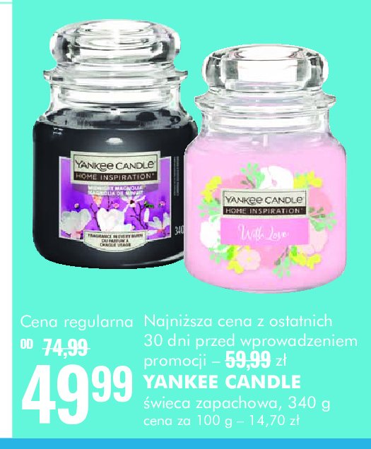 艢wieca zapachowa with love YANKEE CANDLE promocja