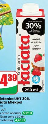 Śmietanka UHT 30% Łaciata  promocja w Dino