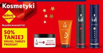 Wszystkie kosmetyki Taft DRUGI -50% promocja w Lidl