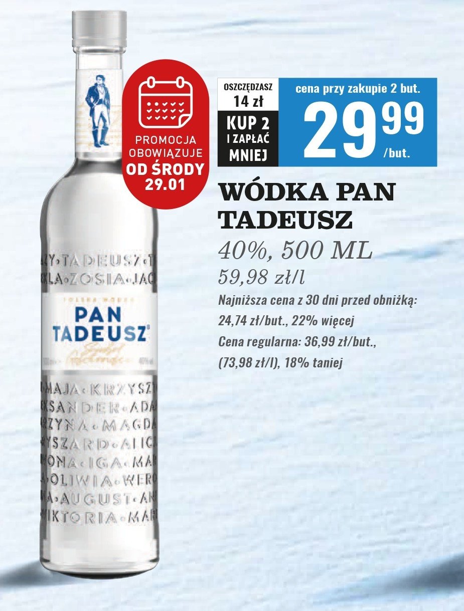 Wódka PAN TADEUSZ promocja