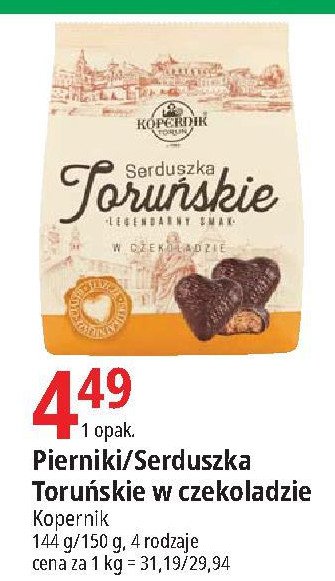 Pierniki serduszka morelowe w czekoladzie Kopernik promocja
