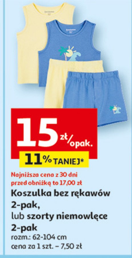 Szorty niemowlęce promocja w Auchan