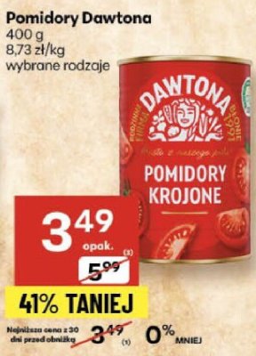 Pomidory Dawtona krojone wybrane rodzaje promocja w Delikatesy Centrum
