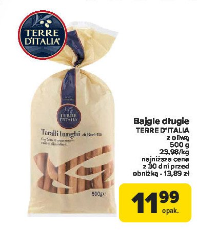 Bajgle taralli lunghi Terre d`italia promocja w Carrefour Market