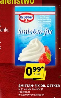 Śmietan-fix DR. OETKER promocja w Groszek