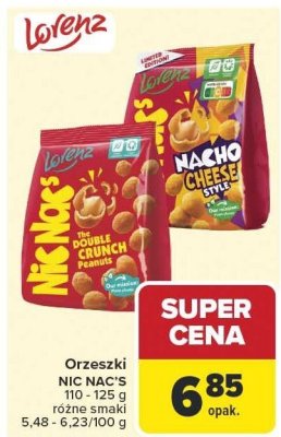 Orzeszki NIC NAC'S Double Crunch Peanuts promocja w Carrefour