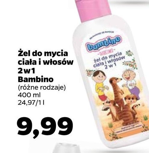 Żel do mycia ciała i włosów 2w1 edycja specjalna bolek i lolek Bambino promocja