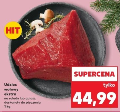Mięso udziec wołowy extra na rolady lub gulasz, doskonały do pieczenia 1 kg promocja w Kaufland