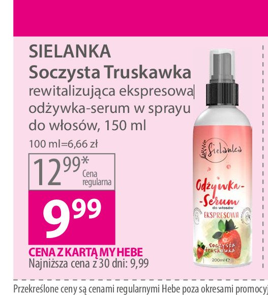 Odżywka-serum soczysta truskawka Sielanka (kosmetyki) Solverx promocja