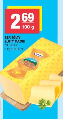 Ser żółty złoty Mazur Mlekpol promocja w SPAR
