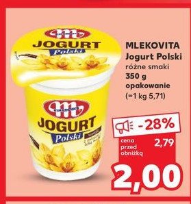 Jogurt waniliowy Mlekovita jogurt polski promocja