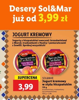 Jogurt kremowy pomarańczowy Sol&mar promocja
