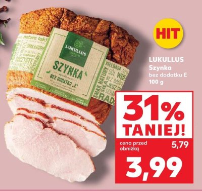 Szynka bez dodatku E Lukullus promocja w Kaufland