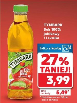 Sok 100% jabłkowy  promocja w Kaufland