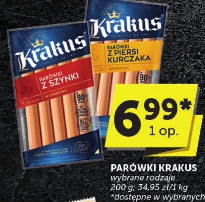 Parówki Krakus z serem kurczaka promocja w Groszek