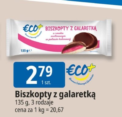 Biszkopty z galaretk膮 malinow膮 Carrefour promocja w Leclerc