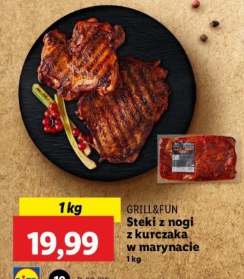 Steki z nogi kurczaka w marynacie Grill and fun promocja