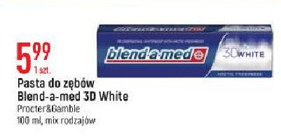 Pasta do zębów arctic freshness Blend-a-med 3d white promocja