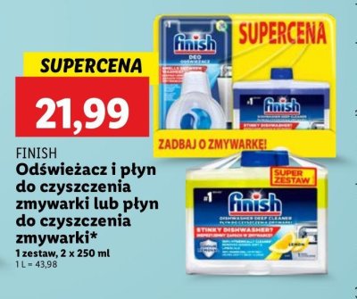 Zestaw od艣wie偶acz do zmywarki + p艂yn do czyszczenia zmywarki 250 ml Finish professional promocja
