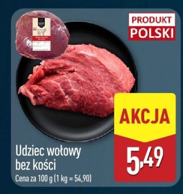 Udziec wołowy bez kości promocja w Aldi