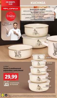 Pojemniki emaliowane z pokrywkami Florina (florentyna) promocja