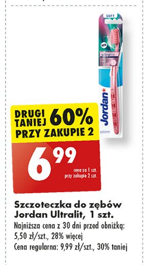 Szczoteczka do zębów ultra soft Jordan ultra lite promocja