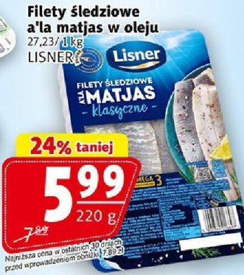 Filety śledziowe lis matjas w oleju klasyczne promocja w Prim Market