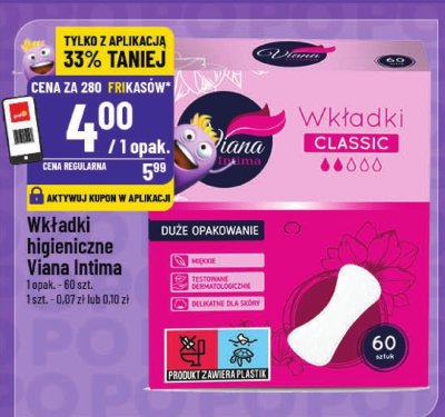 Wkładki higieniczne Viana Intima Classic promocja w POLOmarket