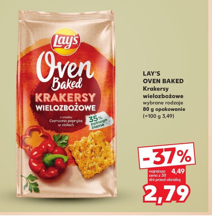 Krakersy wielozbożowe paprykowe Lay's oven baked (prosto z pieca) Frito lay lay's promocja