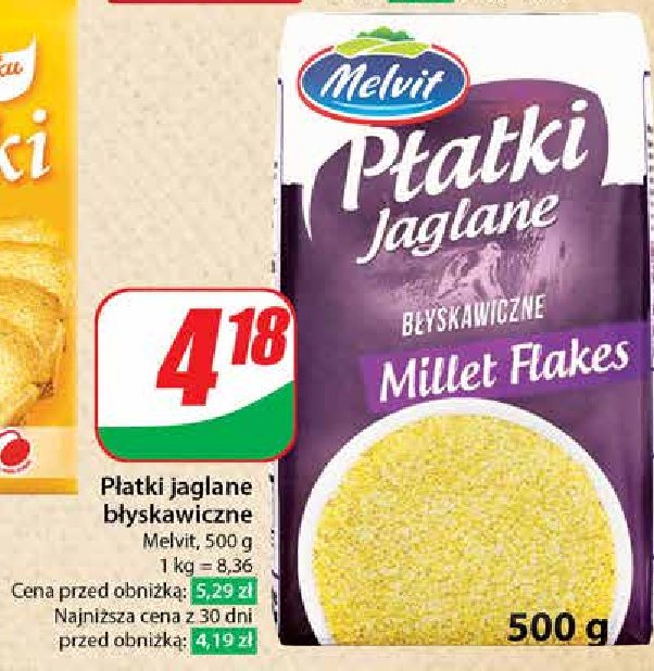 Płatki błyskawiczne jaglane Melvit promocja