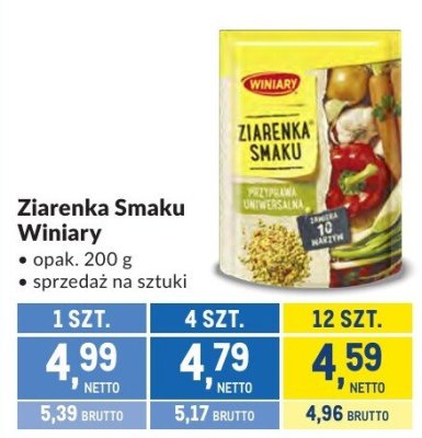 Ziarenka Smaku Winiary promocja w Makro