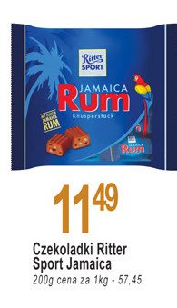 Czekoladki jamaica rum Ritter sport promocja