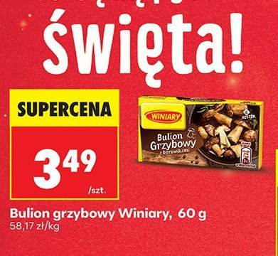 Bulion grzybowy w kostkach 60 g promocja w Biedronka