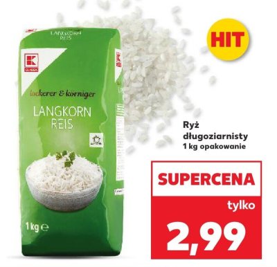 Ryż długoziarnisty 1 kg promocja w Kaufland