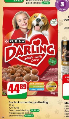 Sucha karma dla psa Darling promocja w Dino